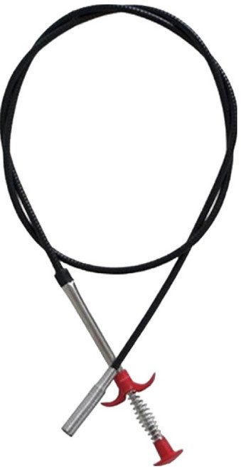 마메 스프링 배수관 집게 클리너 2m, 블랙 + 레드, 1개