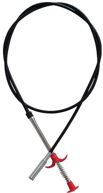 마메 스프링 배수관 집게 클리너 1.6m, 블랙 + 레드, 1개