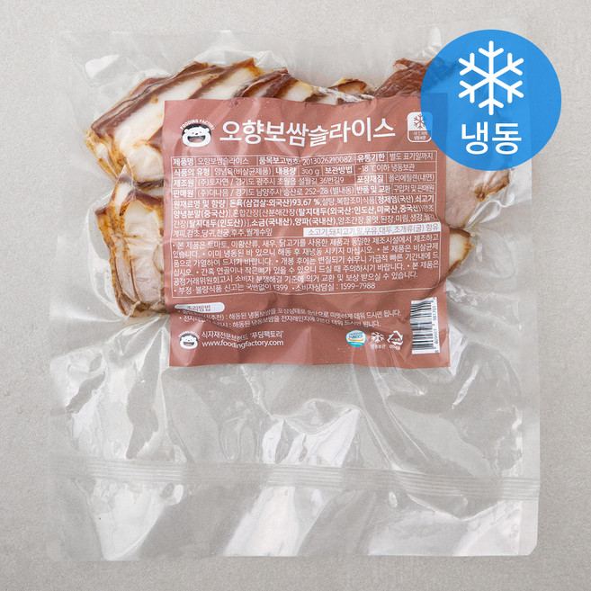 푸딩팩토리 오향보쌈 슬라이스 (냉동), 300g, 1개