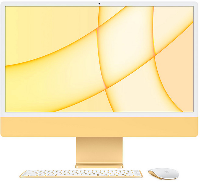 Apple 2021 아이맥 24, 옐로, M1, Apple M1 8 core, SSD 512GB, 16GB, Retina 4.5K, Gigabit Ethernet, CTO