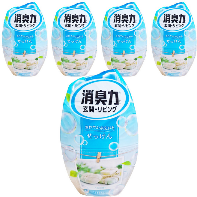 ST 雞仔牌 消臭力 部屋消臭力, 400ml, 5罐, 皂香