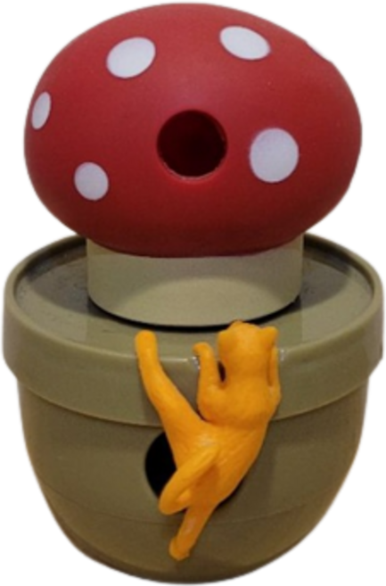 L'chic CA TUMBLER不倒翁漏食玩具 250g, 紅磨菇, 1個