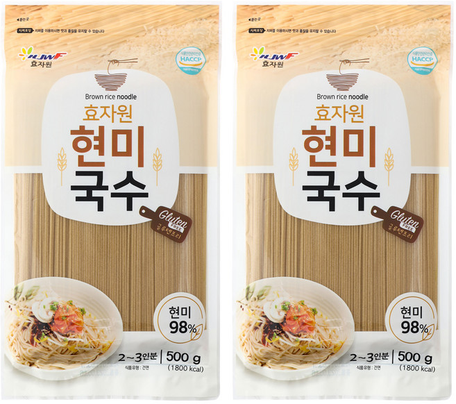 효자원 현미국수, 2개, 500g