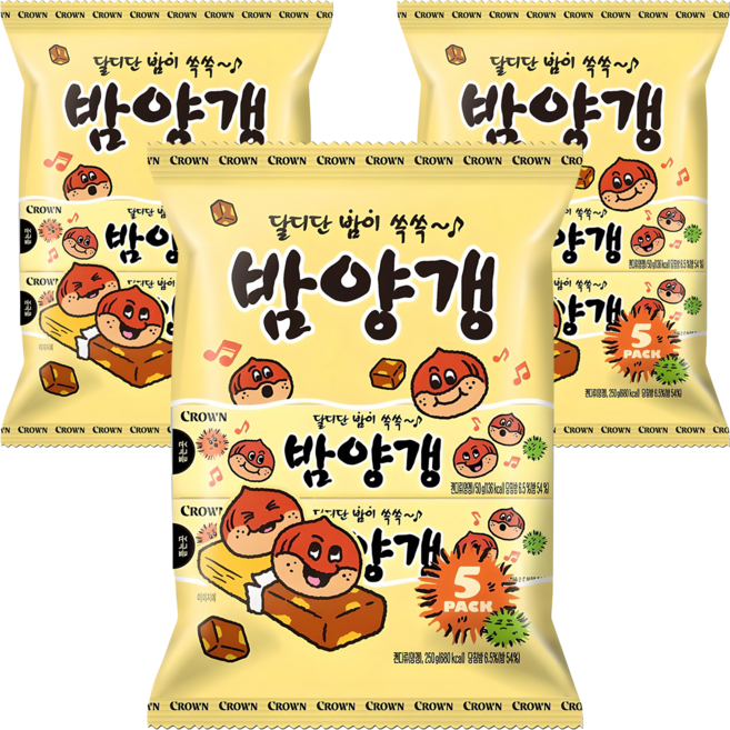 크라운 밤양갱 5p, 250g, 3개