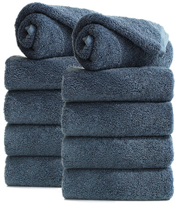 타월톡톡 호텔수건 200g 40수 코마사, 블루, 10개