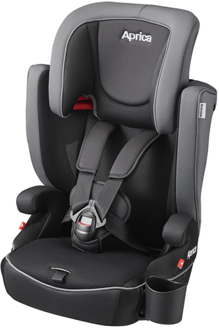 Aprica 愛普力卡 輔助汽座 AIR GROOVE 2067938 2~12歲, 酷格里斯 黑色 + 灰色, 1個