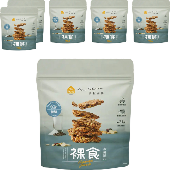 The Chala 蕎拉燕麥 裸食燕麥脆片 椒鹽, 230g, 6包