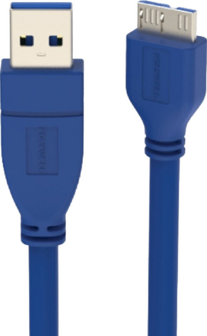 POLYWELL 寶利威爾 USB3.0 Type-A公對Micro-B公傳輸線 5Gbps PW15-W45-T005, 50cm, 藍色, 1條