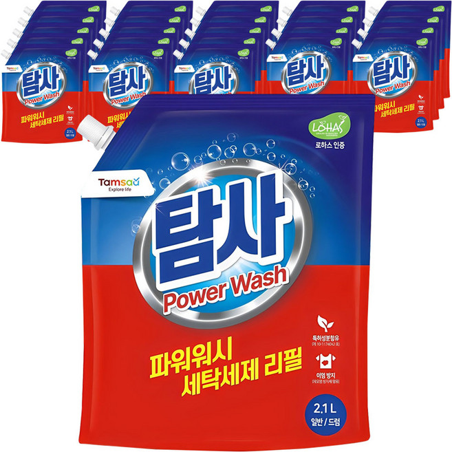 탐사 파워워시 세탁세제, 2.1L, 24개