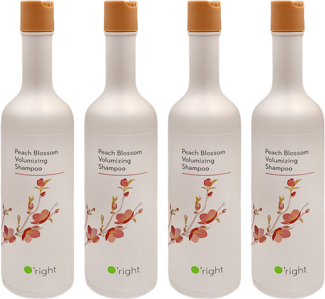 O'right 歐萊德 豐盈洗髮精 桃花, 400ml, 4瓶