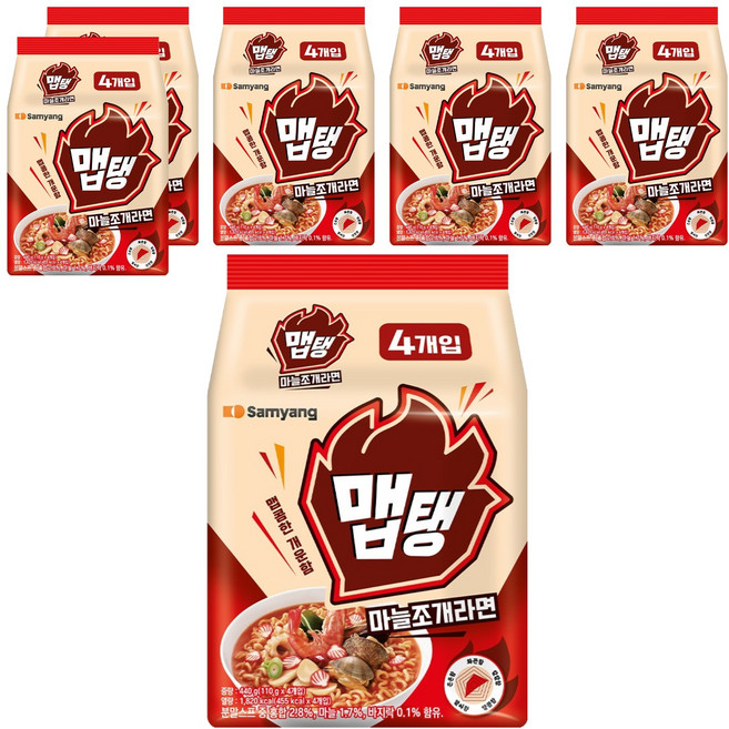 맵탱 마늘조개라면 110g, 24개