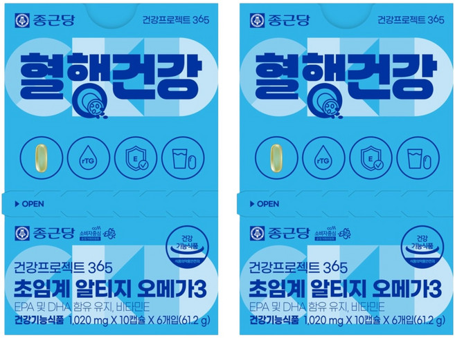 Chong Kun Dang 鍾根堂 Pharm 健康計畫365 超臨界rTG Omega-3 10.2g, 12個, 10錠