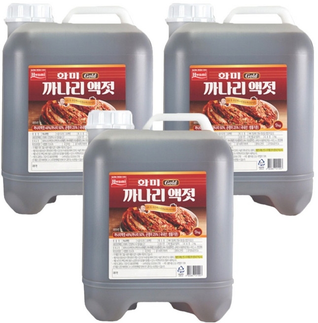 화미 까나리 액젓, 9kg, 3개