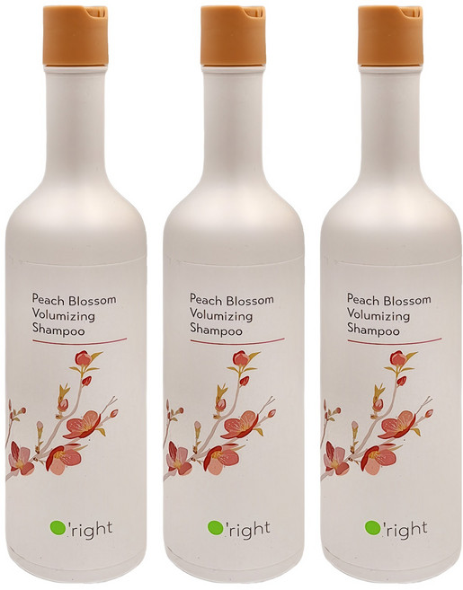 O'right 歐萊德 豐盈洗髮精 桃花, 400ml, 3瓶