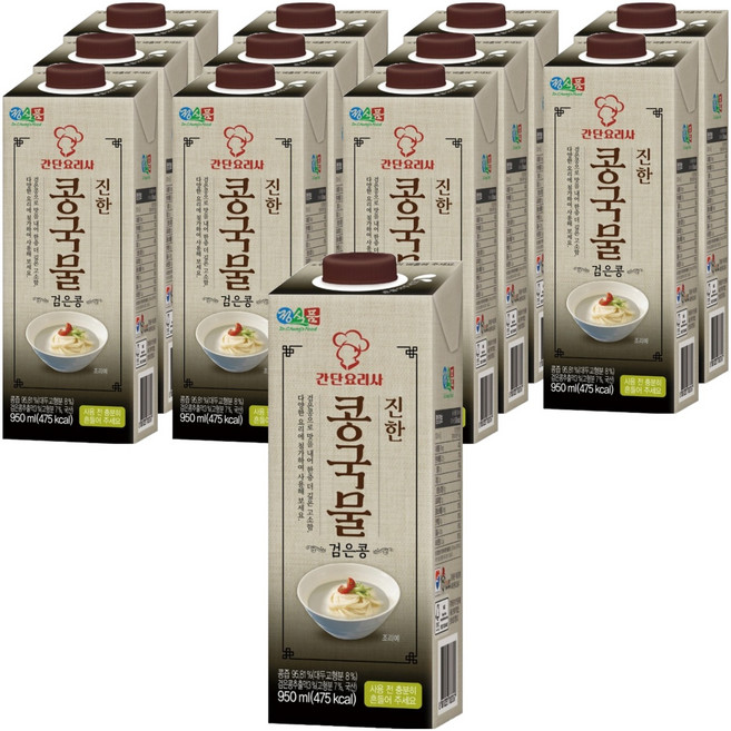 정식품 진한 콩국물 검은콩, 950ml, 12개