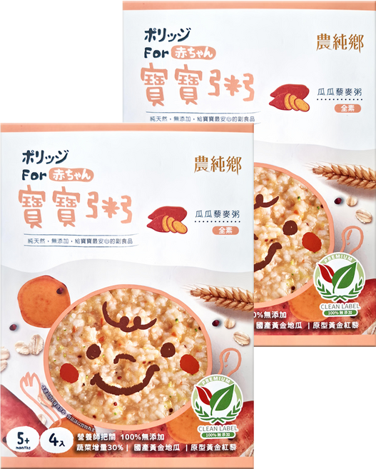 農純鄉 瓜瓜藜麥粥 4包, 600g, 2盒