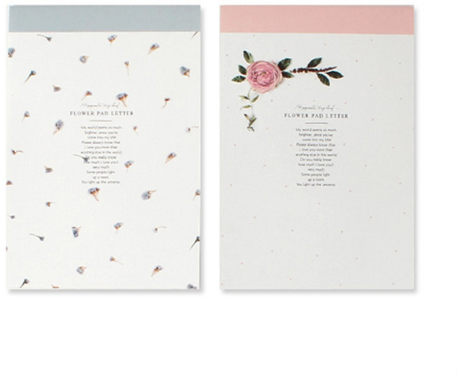 톡톡팬시 3000 플로라 패드편지지 2종, 랜덤 발송, 1세트