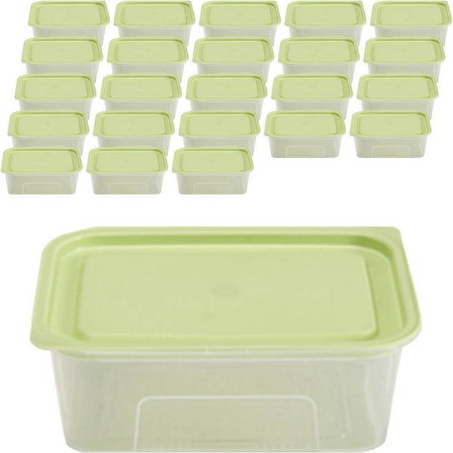 이지앤프리 맛반 사각 전자레인지 보관용기 1000ml, 24개