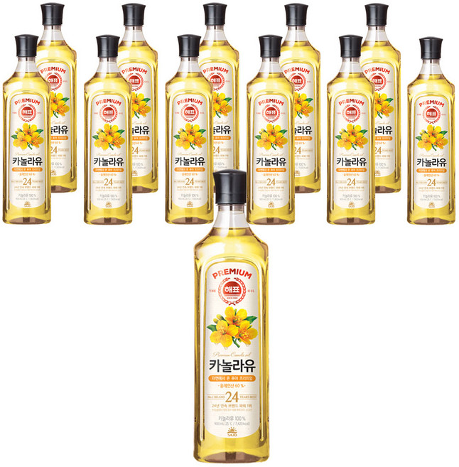 해표 카놀라유, 900ml, 12개