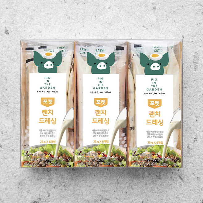 피그인더가든 랜치 드레싱, 150g, 3개