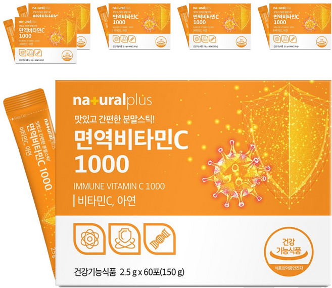 내츄럴플러스 면역 비타민C 1000 60p, 150g, 6개