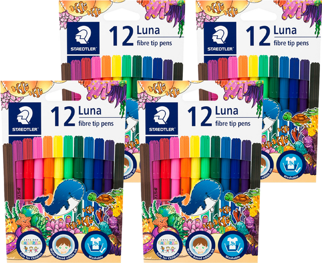 STAEDTLER 施德樓 LUNA 彩色筆, 12色, 4組
