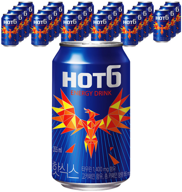 핫식스 에너지 음료, 355ml, 24개