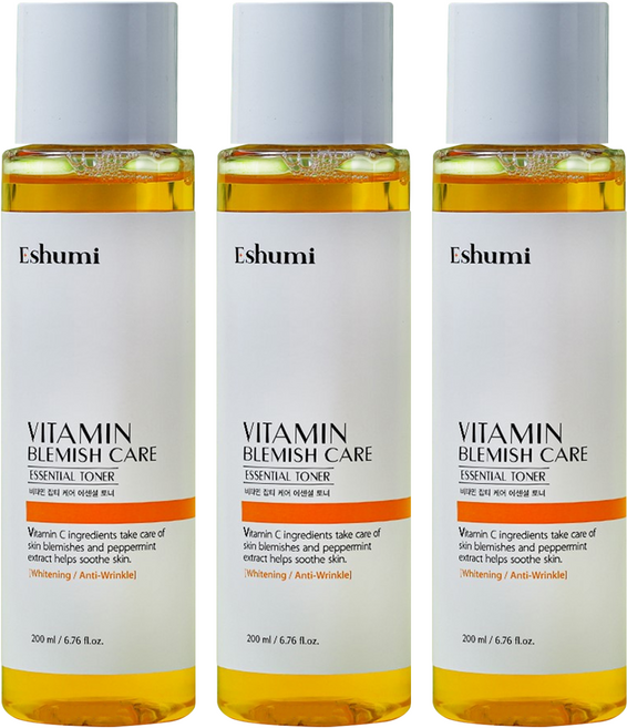ESHUMI 靚白C活顏保濕化妝水, 200ml, 3瓶