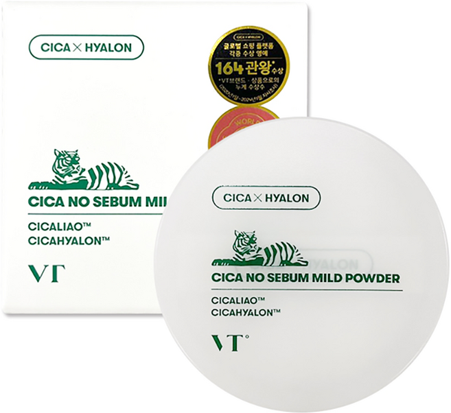 VT COSMETICS 老虎溫和鎮靜控油蜜粉 5g 打造持久清爽霧面妝感, 1罐