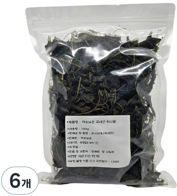 약초보은 국내산 취나물, 100g, 6개