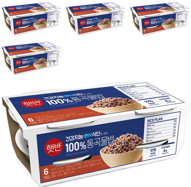 햇반 통곡물밥, 130g, 30개