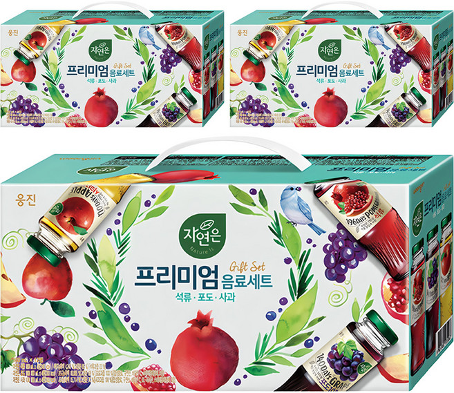 자연은 프리미엄 음료세트, 180ml, 36개