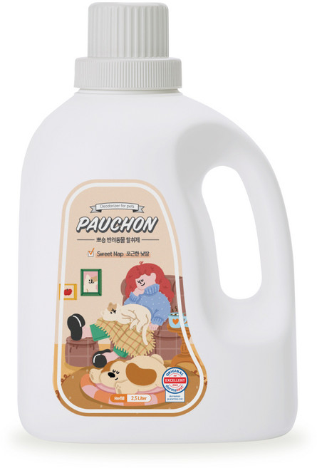 뽀숑 반려동물 탈취제 포근한 낮잠, 2.5L, 1개