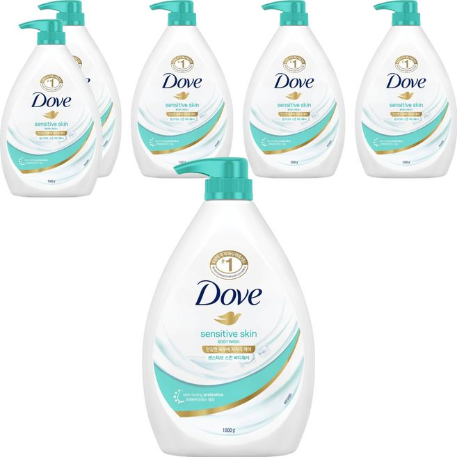 도브 센서티브 바디워시, 1kg, 6개