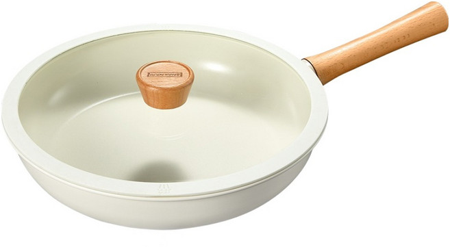ANDY MAY2 日式櫸木柄陶瓷不沾鍋/炒鍋, 28cm, 1個