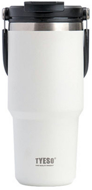 TYESO 泰碩 手提304不銹鋼水杯, 雪峰白, 1個, 750ml