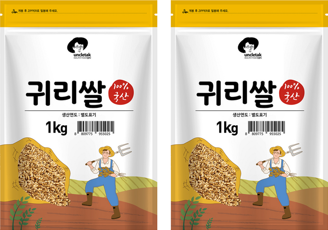 엉클탁 국내산 귀리쌀, 1kg, 2개