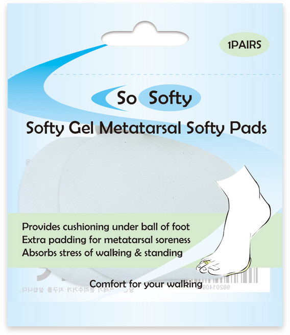 쏘소프티 포렉스 앞꿈치 충격흡수 보호패드 화이트 Free, 1개