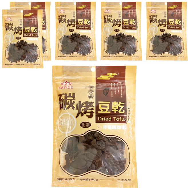 凱岳 頭等艙 全素碳烤風味豆乾, 300g, 6包