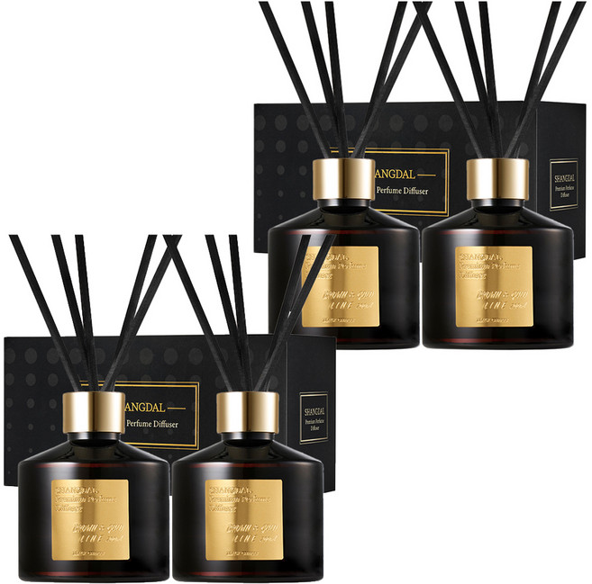 샹달 프리미엄 퍼퓸 디퓨저 2p + 리드스틱 10p + 알루미늄캡 2p 세트, 블랙체리향, 200ml, 2세트