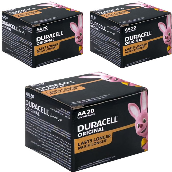 DURACELL 金頂 台灣公司貨 經典鹼性AA電池 3號, 20個裝, 3盒