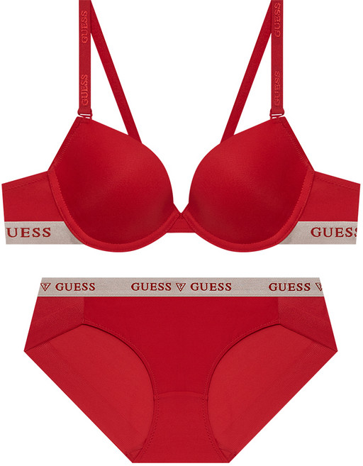 게스언더웨어 샤인핑크밴드 쿨링 브라 + 팬티 세트