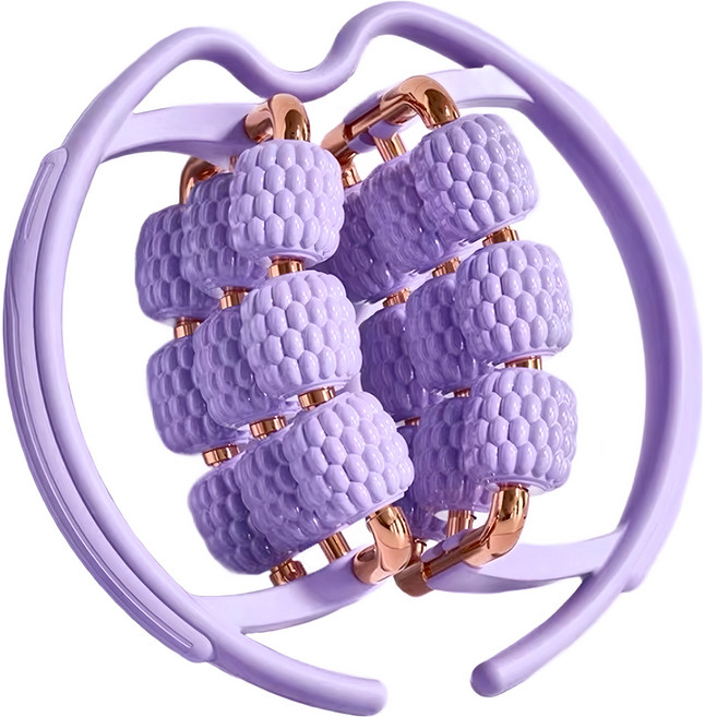 MICHAEL FITNESS 麥克健身 升級三層18輪夾腿按摩器, 迷霧紫, 1個