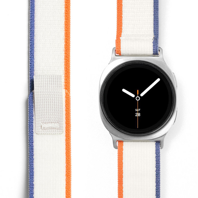 누아트 갤럭시워치 호환 트레일 이지핏 루프 스트랩, 오렌지 + 블루, 1개