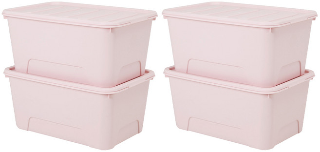 가쯔 마카롱 리빙박스, 인디핑크, 56L, 4개