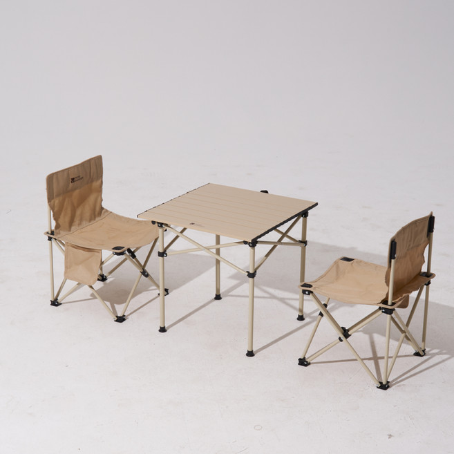 모비가든 아웃도어 캠핑 테이블 의자 세트, 샌드베이지
