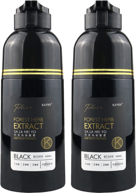 KA'FEN 卡氛 Plus+ 何首烏染髮膏, 曜石純粹黑, 2件