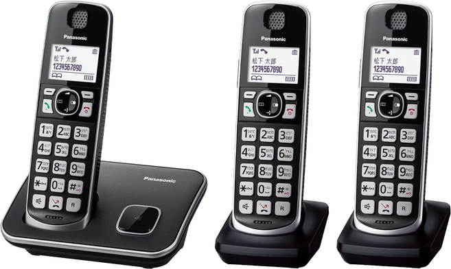 Panasonic DECT長輩用數位無線電話 三子機, KX-TGE613TWB