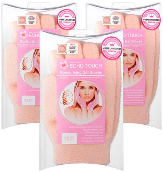 에코터치 모이스쳐라이징 겔 글로브, 3개, 250g