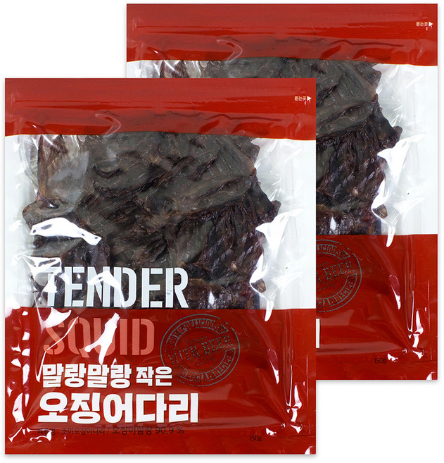 말랑말랑 작은 오징어다리, 150g, 2개